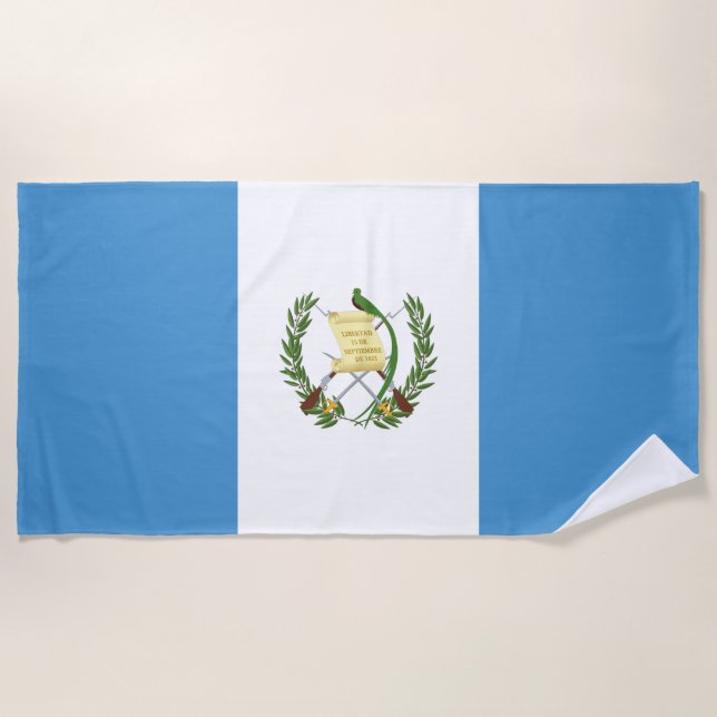 Toalla De Playa Bandera de Guatemala (Anverso)