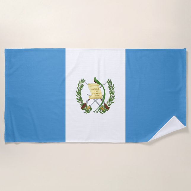 Toalla De Playa Bandera de Guatemala (Anverso)