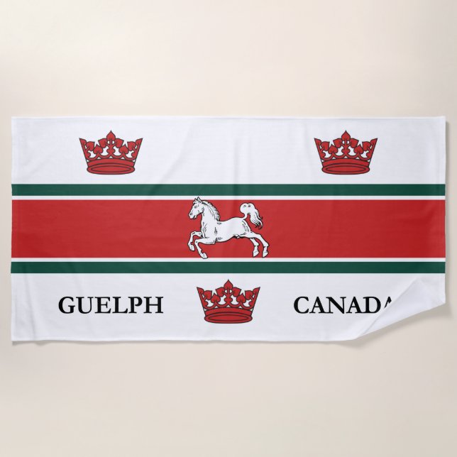 Toalla De Playa Bandera de Guelph (Ontario, Canadá) (Anverso)