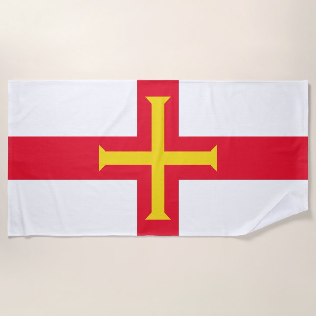 Toalla De Playa Bandera de Guernsey (Anverso)