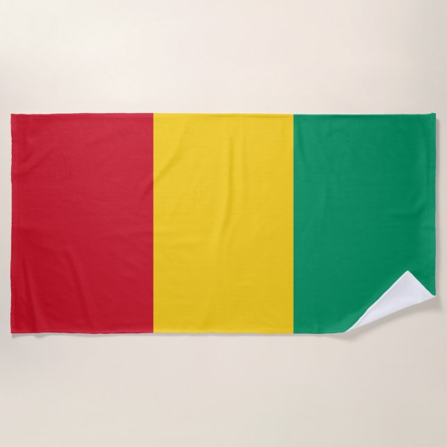 Toalla De Playa Bandera de Guinea (Anverso)