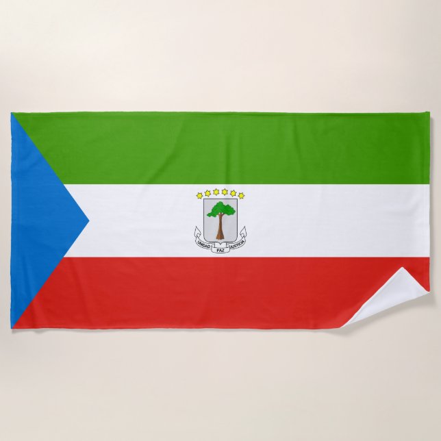 Toalla De Playa Bandera de Guinea Ecuatorial (Anverso)
