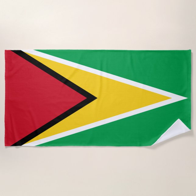 Toalla De Playa Bandera de Guyana (Anverso)