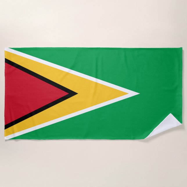 Toalla De Playa Bandera de Guyana (Anverso)