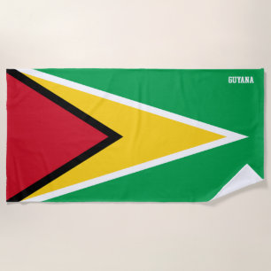 Toalla De Playa Bandera de Guyana espléndida patriótica