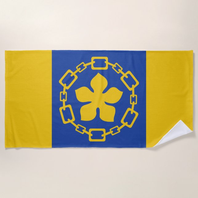 Toalla De Playa Bandera de Hamilton (Ontario, Canadá) (Anverso)