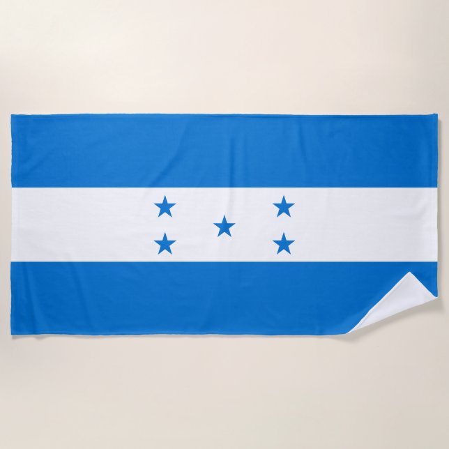 Toalla De Playa Bandera de Honduras (Anverso)