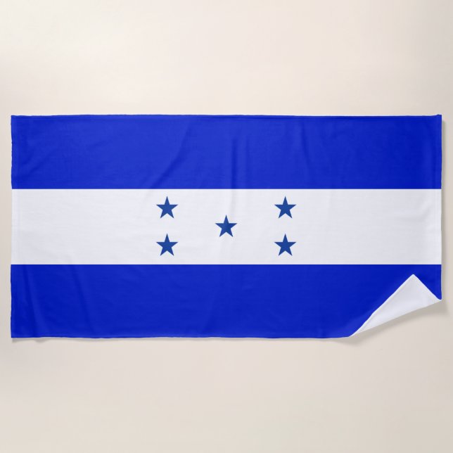 Toalla De Playa Bandera de Honduras (Anverso)