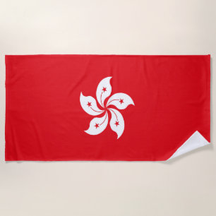 Toalla De Playa Bandera de Hong Kong