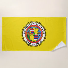 Toalla De Playa Bandera de Honolulu (Hawái)