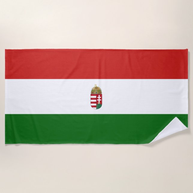 Toalla De Playa Bandera de Hungría (Anverso)