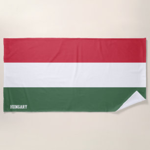 Toalla De Playa Bandera de Hungría espléndida patriótica