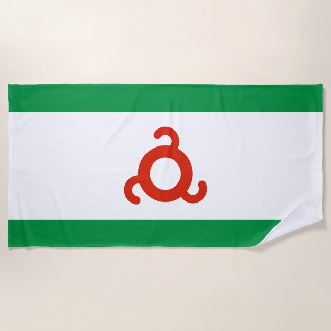 Toalla De Playa Bandera de Ingushetia (Anverso)