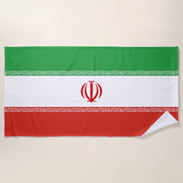 Toalla De Playa Bandera de Irán (Anverso)