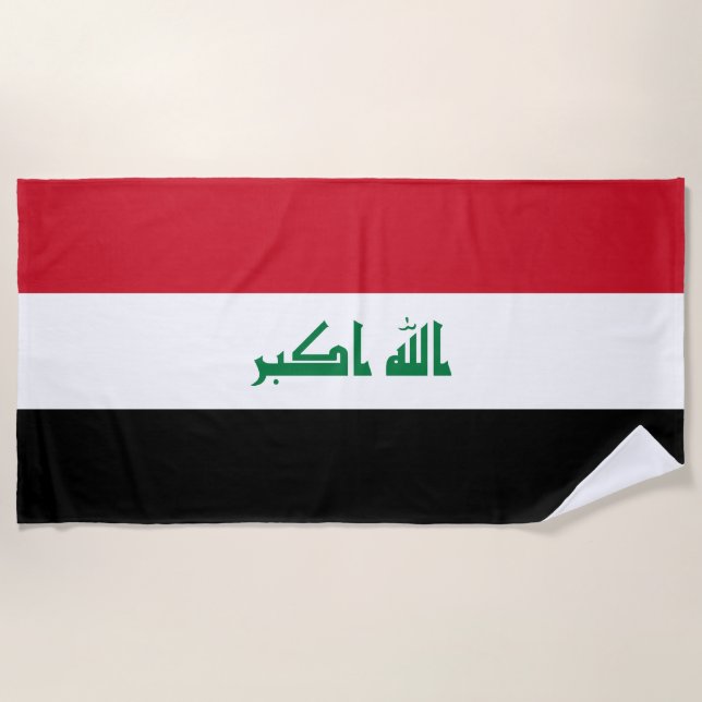 Toalla De Playa Bandera de Iraq (Anverso)