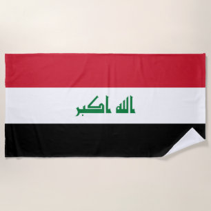 Toalla De Playa Bandera de Iraq