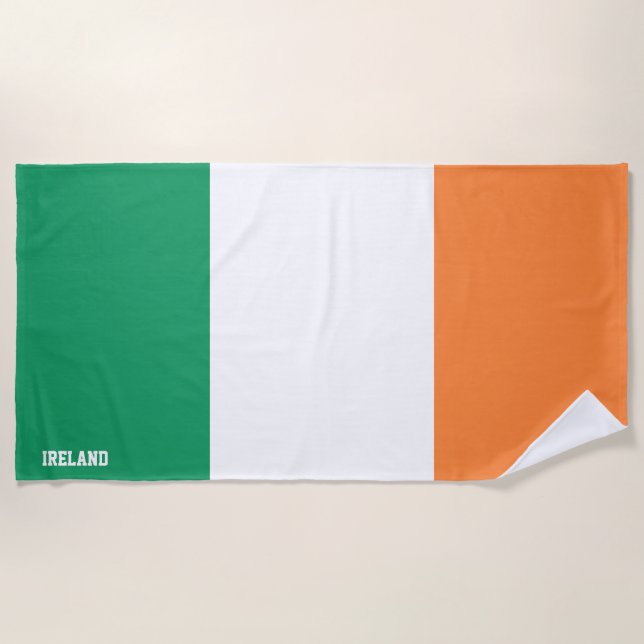 Toalla De Playa Bandera de Irlanda Splendid Patriotic (Anverso)
