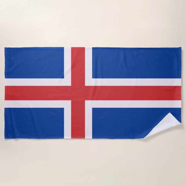 Toalla De Playa Bandera de Islandia (Anverso)