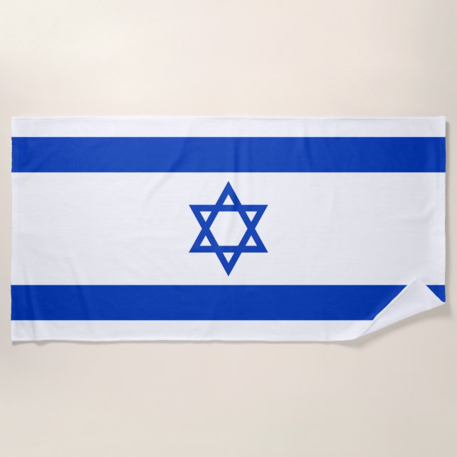 Toalla De Playa Bandera de Israel (Anverso)