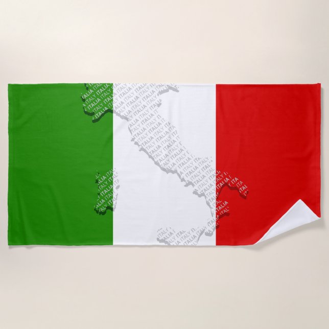 Toalla De Playa Bandera de Italia (Anverso)