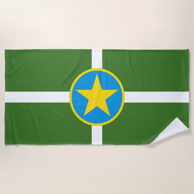Toalla De Playa Bandera de Jackson (Misisipi) (Anverso)