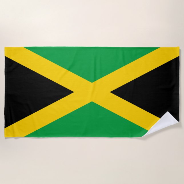 Toalla De Playa Bandera de Jamaica (Anverso)