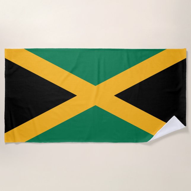 Toalla De Playa Bandera de Jamaica (Anverso)