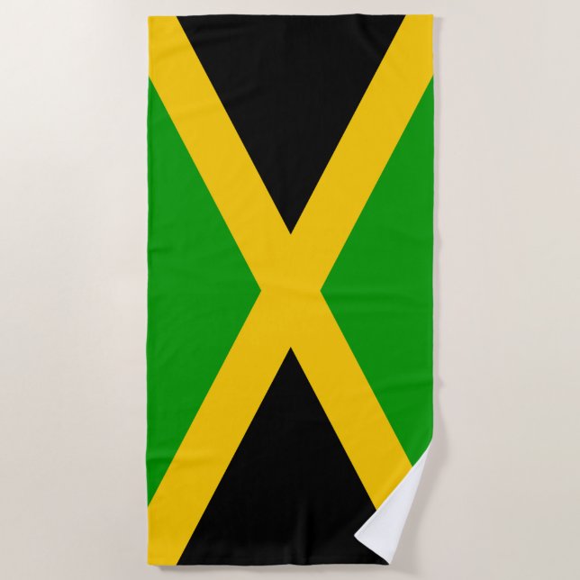 Toalla De Playa Bandera de Jamaica (Anverso)