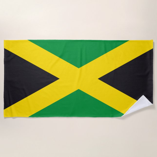 Toalla De Playa Bandera de Jamaica (Anverso)