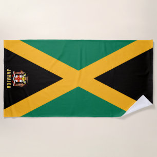 Toalla De Playa Bandera de Jamaica / Escudo de Armas