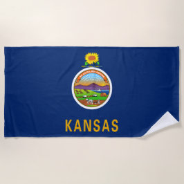 Toalla De Playa Bandera de Kansas