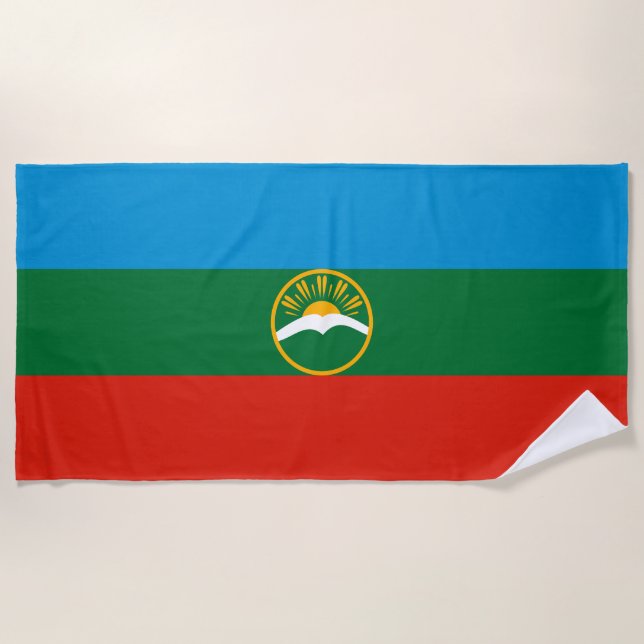 Toalla De Playa Bandera de Karachay Cherkessia (Anverso)