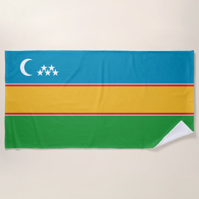 Toalla De Playa Bandera de Karakalpakstan (Anverso)