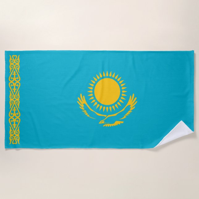 Toalla De Playa Bandera de Kazajistán (Anverso)