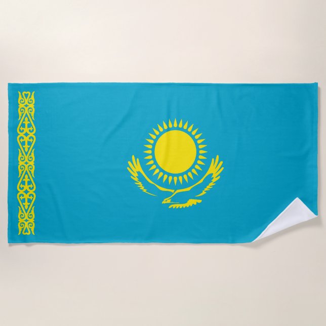 Toalla De Playa Bandera de Kazajistán (Anverso)
