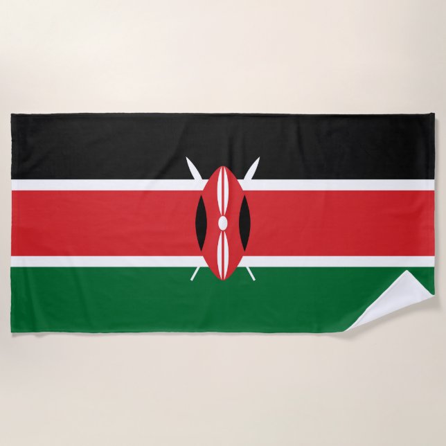Toalla De Playa Bandera de Kenia (Anverso)