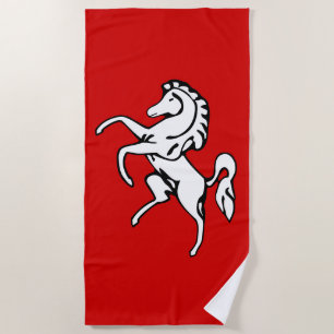 Toalla De Playa Bandera de Kent (caballo blanco) (condado de Ingla
