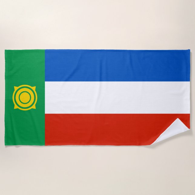 Toalla De Playa Bandera de Khakassia (Anverso)