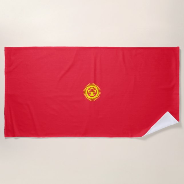 Toalla De Playa Bandera de Kirguistán (Anverso)