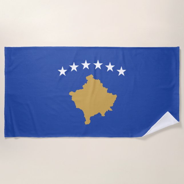 Toalla De Playa Bandera de Kosovo (Anverso)