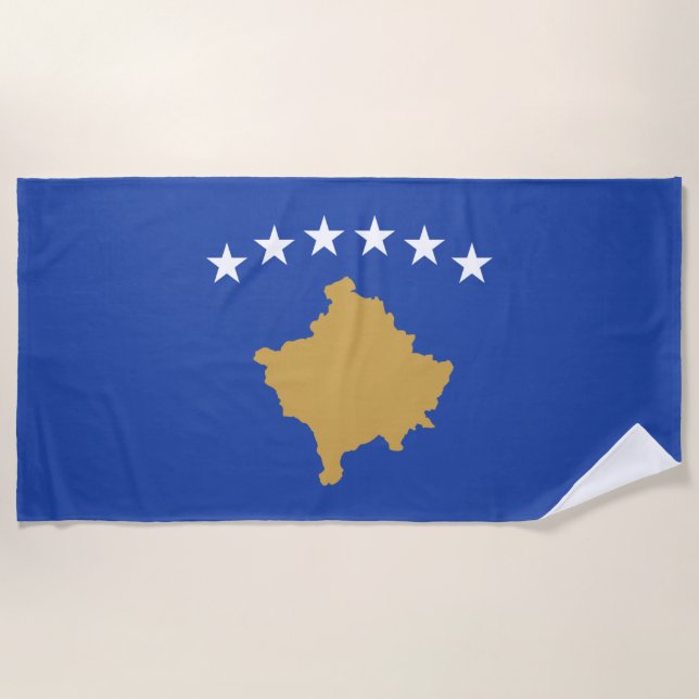 Toalla De Playa Bandera de Kosovo (Anverso)