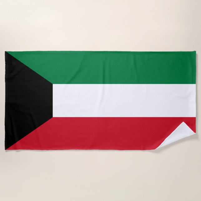 Toalla De Playa Bandera de Kuwait (Anverso)