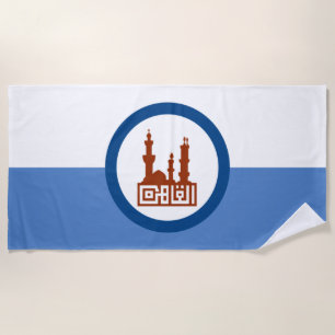 Toalla De Playa Bandera de la ciudad de El Cairo (Egipto)