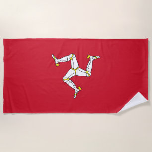 Toalla De Playa Bandera de la Isla de Man