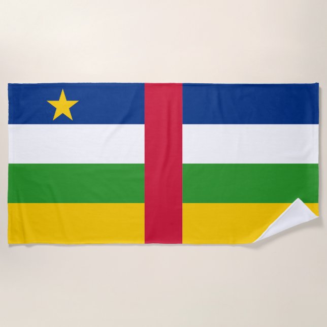 Toalla De Playa Bandera de la República Centroafricana (Anverso)
