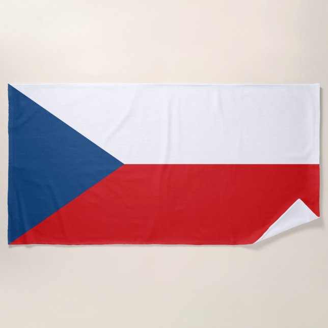 Toalla De Playa Bandera de la República Checa (Anverso)