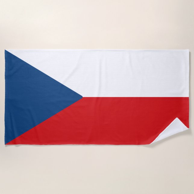 Toalla De Playa Bandera de la República Checa (Anverso)