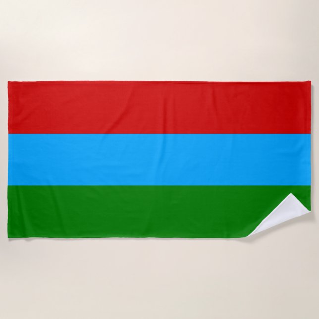 Toalla De Playa Bandera de la República de Karelia (Anverso)