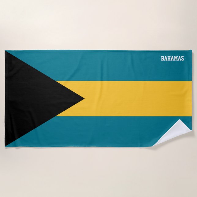 Toalla De Playa Bandera de las Bahamas espléndida patriótica (Anverso)