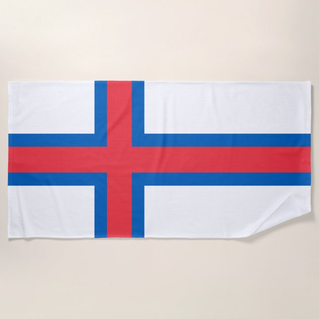 Toalla De Playa Bandera de las Islas Feroe (Anverso)